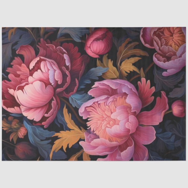 Papel De Seda Série Peonies Design 12 (Frente )