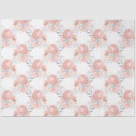 Papel De Seda Série Pêssego e Prata Design 2