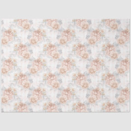 Papel De Seda Série Pêssego e Prata Design 3
