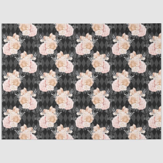 Papel De Seda Série Pêssego e Prata Design 7 (Frente )