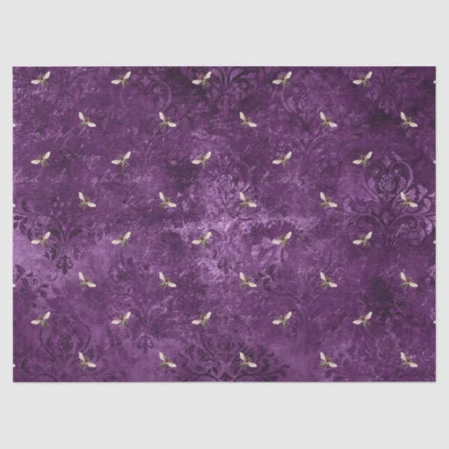 Papel De Seda Série Purple Bee Design 18 (Frente )