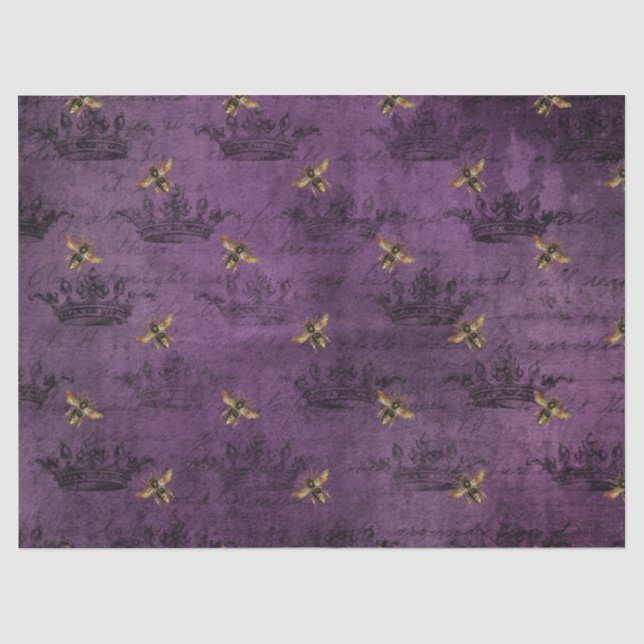 Papel De Seda Série Purple Bee Design 9 (Frente )