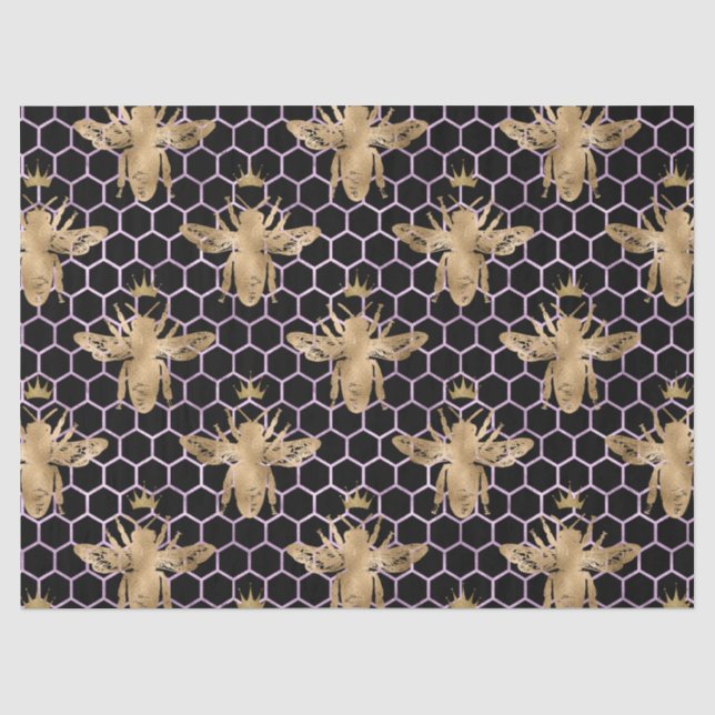 Papel De Seda Série Rainha Abelha Design 38 (Frente )