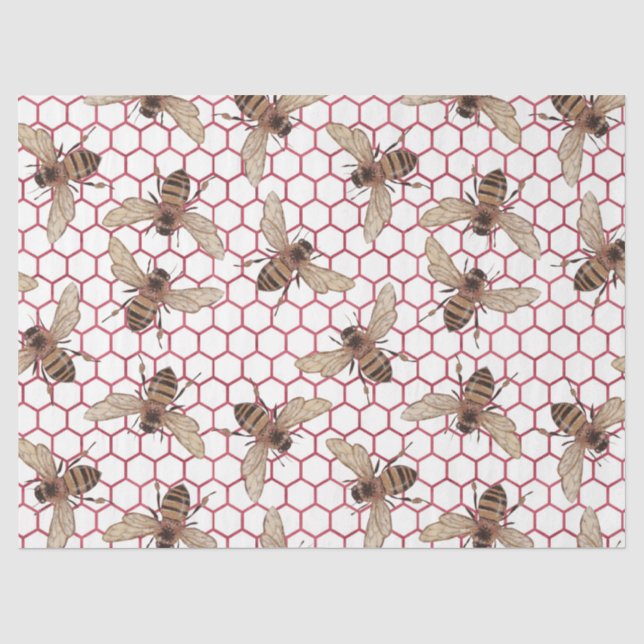 Papel De Seda Série Red Rose Bee Design 52 (Frente )