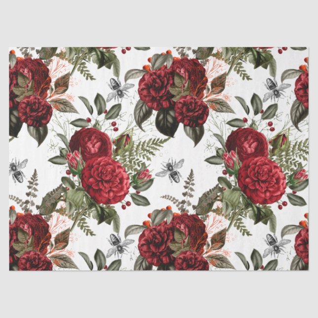 Papel De Seda Série Red Rose Bee Design 57 (Frente )