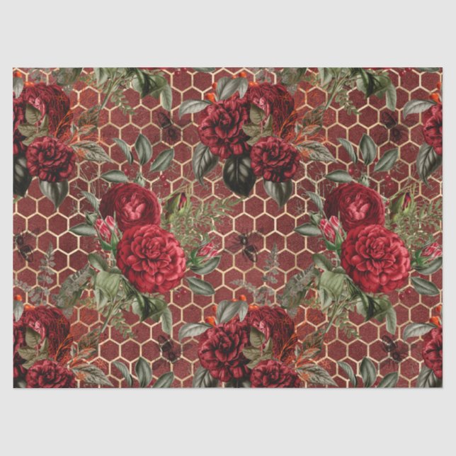 Papel De Seda Série Red Rose Bee Design 59 (Frente )