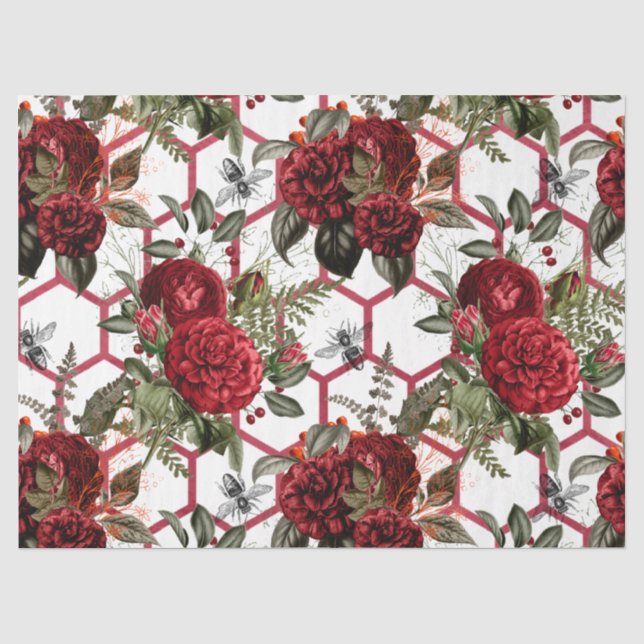 Papel De Seda Série Red Rose Bee Design 63 (Frente )