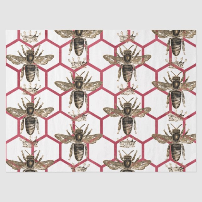 Papel De Seda Série Red Rose Bee Design 64 (Frente )