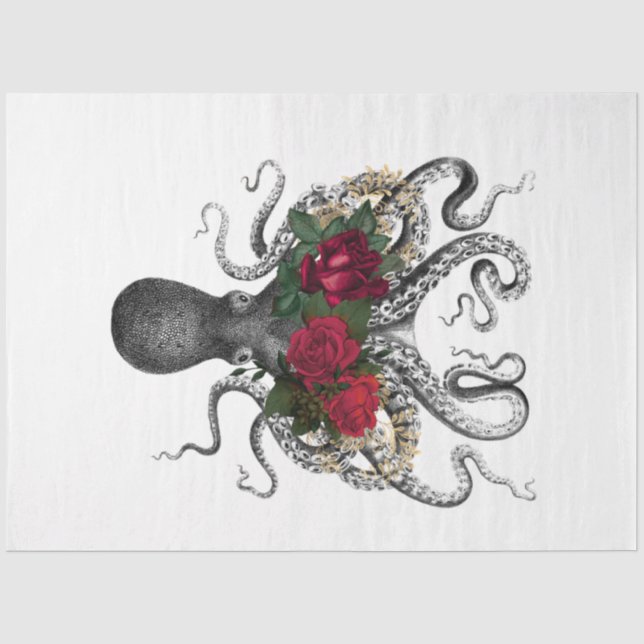 Papel De Seda Série Red Rose Steampunk Design 20 (Frente )