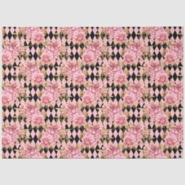 Papel De Seda Série Rosa e Dourado Desenho 13