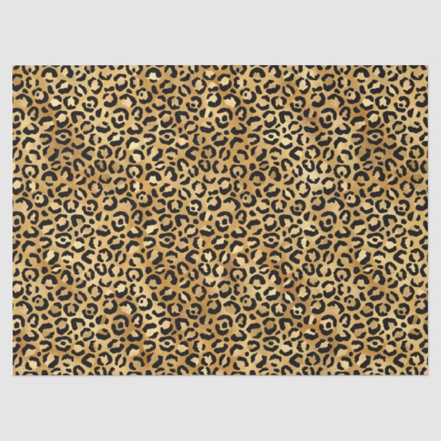 Papel De Seda Série Rosa e Dourado Leopardo Design 1 (Frente )