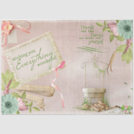 Papel De Seda Série Rosa Romântica Design 15