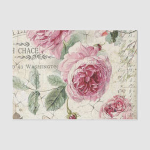 Papel De Seda Série Rosa Shabby Chic Design 11