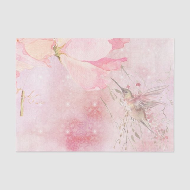 Papel De Seda Série Rosa Shabby Chic Design 15 (Frente )