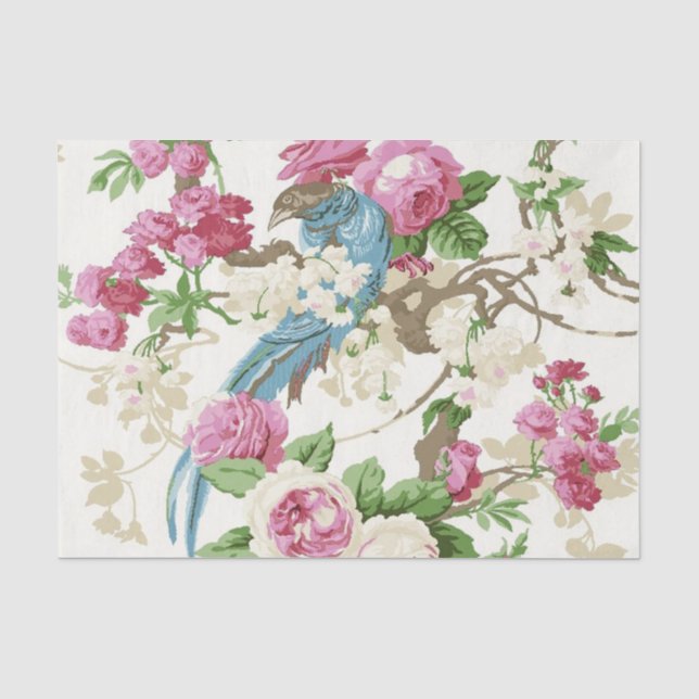 Papel De Seda Série Rosa Shabby Chic Design 4 (Frente )