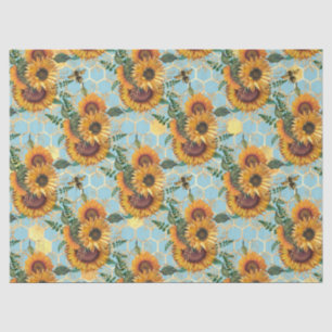 Papel De Seda Série Sunflower e Bee Design catorze