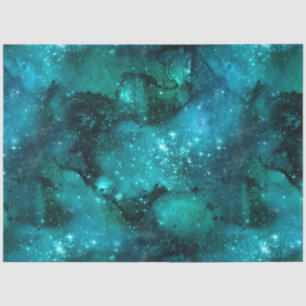 Papel De Seda Série Teal Galaxy Design 6