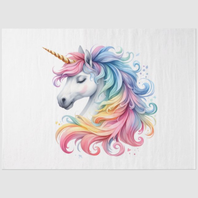 Papel De Seda Série Unicórnio Design 6 (Frente )