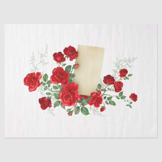 Papel De Seda Série Vintage Rose Design 118 (Frente )
