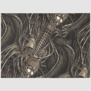 Papel De Seda Serpentes de coluna brutas de Alienígena