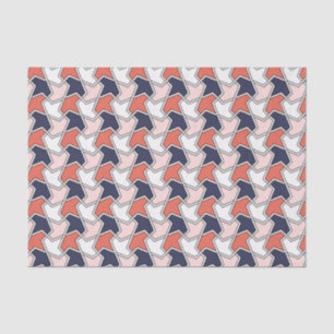 Papel De Seda Setas geométricas islâmicas no vermelho, no bran