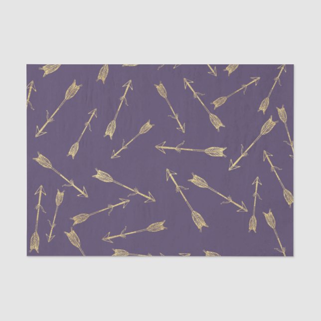 Papel De Seda Setas Roxas (Design 7 da Série Roxa) (Frente )