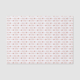 Papel De Seda Setas Tribais Douradas Girly Rosa | Boêmia