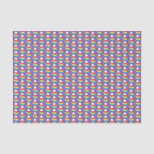 Papel De Seda Sete Camadas Retro Arco-Íris Gelatina Calada