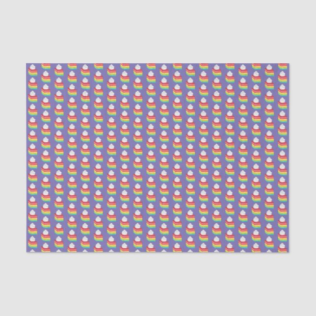 Papel De Seda Sete Camadas Retro Arco-Íris Gelatina Calada (Frente )
