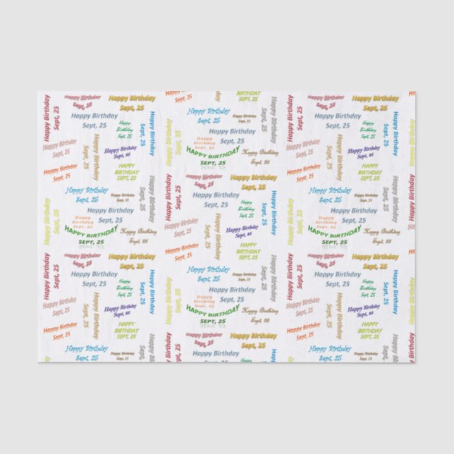 Papel De Seda Setembro, 25 Aniversário (Frente )