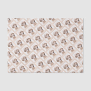 Papel De Seda Setter Inglês Laranja Belton - Pintura de Cão