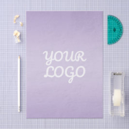 Papel De Seda Seu Logotipo & Moderno Ombre Simples | Lavanda