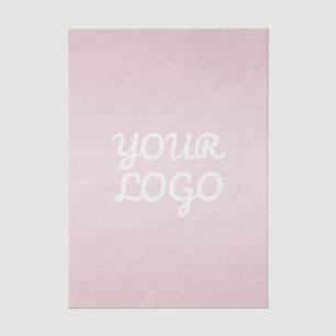 Papel De Seda Seu Logotipo & Ombre Rosa Blush Moderno e Elegante