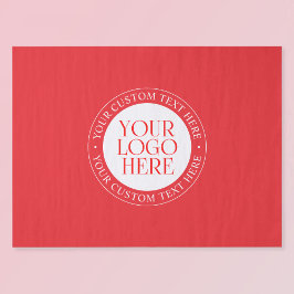 Papel De Seda Seu logotipo ou outra imagem | Vermelho e Branco N