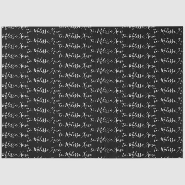 Papel De Seda Seu nome  (Frente )