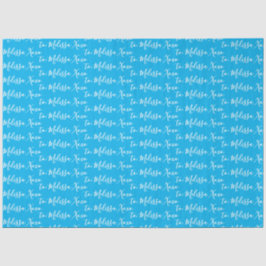 Papel De Seda Seu nome azul