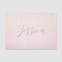 Papel De Seda Seu nome | Elegante Script Soft Ombre