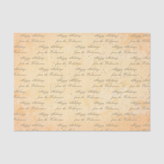 Papel De Seda Seu nome em Antiquado (Frente )