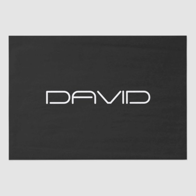 Papel De Seda Seu nome | Legal Texto Personalizável Estilizado (Frente )