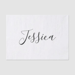 Papel De Seda Seu Nome   Letra Elegante