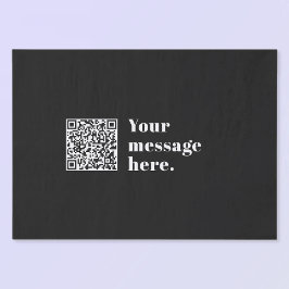 Papel De Seda Seu próprio código QR carregado e texto retrô edit