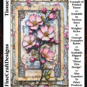 Papel De Seda Shabby Chic Cerejeira Decoupage DA2L
