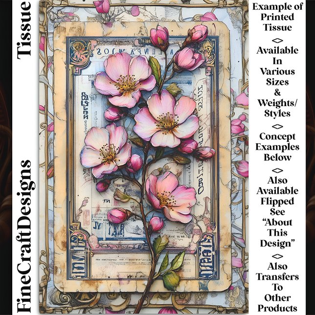 Papel De Seda Shabby Chic Cerejeira Decoupage DA2L (Criador carregado)