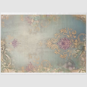 Papel De Seda shabby chic, padrões demask, arte com efeito envel