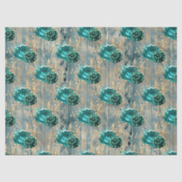 Papel De Seda Shabby Floral Aqua Series Design 5
