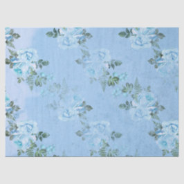 Papel De Seda Shabby Floral Blue Series Design 6