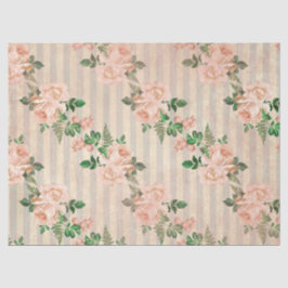 Papel De Seda Shabby Floral Peach Series Design 1