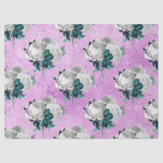 Papel De Seda Shabby Floral Purple Series Design 8
