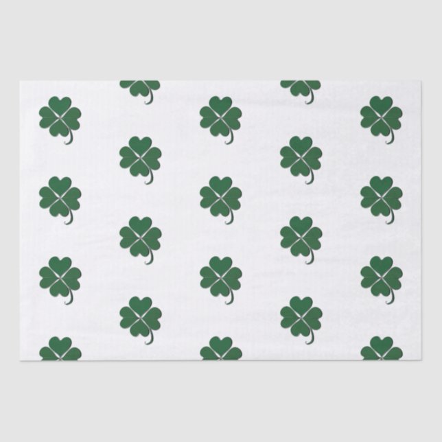 Papel De Seda Shamrock Irlandês Folver (Frente )