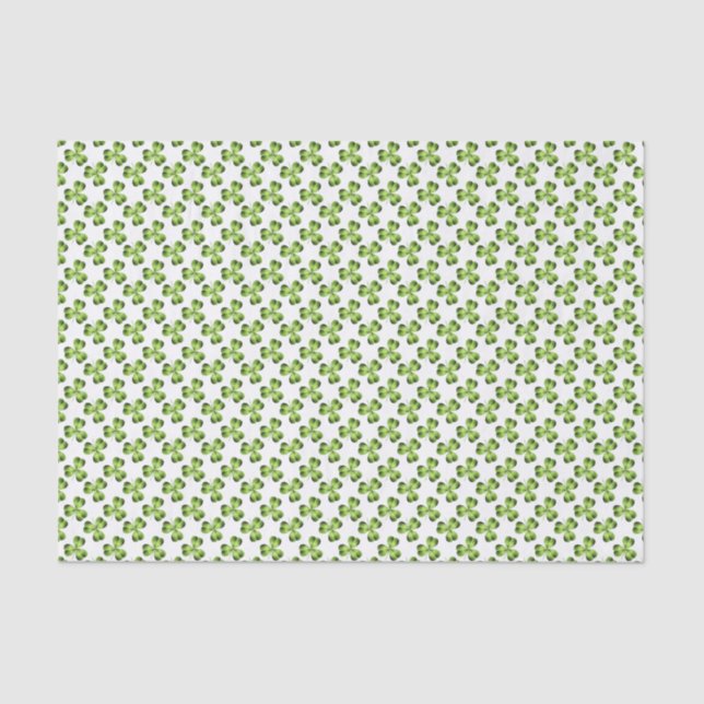 Papel De Seda Shamrock Three Leaf Clover Graphic (Frente )